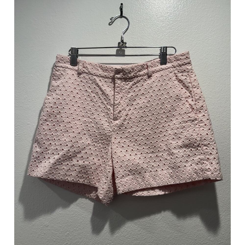 Banana Republic Women’s Size 4 Light Pink Eyelet Shorts Preppy Coastal‎ Cotton